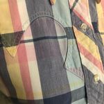 G Rolling Shirt Top Western Wear Plaid Button Up Pastel Pink Blue Yellow White Photo 6