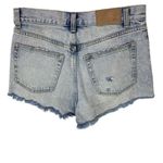 ZARA Womens Shorts Size 4 Distressed Light Wash Denim High Rise Cutoff Festival Photo 1