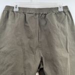 BCBGeneration  High Rise Barrel Leg Pants Olive Green Stretch Cotton Size L Photo 3