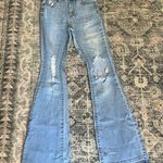House of Harlow high rise flare light wash distressed jeans 26 Photo 10