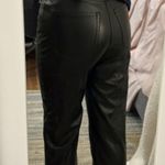 abercrombie leather ankle straight leg ultra high rise pants Size 2P Photo 1
