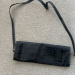 CLAUDIA FIRENZE Croc Embossed Crossbody Shoulder Black Croc Photo 1