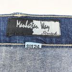 Manhattan Way Women Skirt Plus Size 24 Stretch Denim Mini Y2K Streetwear Indie Blue Photo 7