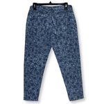 Rue 21 Jeans Womens 9 Floral Print Tapered Ankle Retro Boho Blue Stretch Denim Photo 2