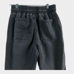 ZARA Womens Pants Sz S Paperbag Raw Frayed Hem Elastic Tie Waist Baggy Goth Photo 3