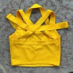 Wow Couture  Strappy Bandage Crop Top Yellow Medium Photo 2