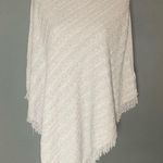 Oshlen Beige Fringe Knit Poncho Wrap Fall Layer Tan Size undefined Photo 0