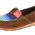 Ariat  Cruiser Loafer Slip On Rainbow Stripe Suede Brown Multicolor Size 8.5 Photo 0