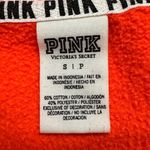 PINK - Victoria's Secret PINK Victoria’s Secret Orange Logo Pullover Hooded Sweatshirt, Sz Small Photo 9