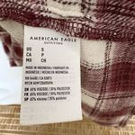 American Eagle  Plaid Peplum Flannel‎ Shirt Size Small Photo 5