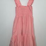 Abercrombie & Fitch  Smocked Tiered Easy Mini Dress in Pink Photo 9