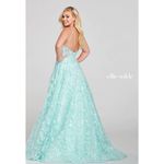 Ellie Wilde Mon Cheri Prom Dress. Size 6. Sea foam Green w/opalescent sequins. Photo 1