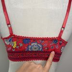 Spell Lovebird Bralette Size Large Red Floral Boho Festival Feminine Lingerie Photo 7
