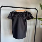 Cinq A Sept Sibyl Off the Shoulder Mini Dress Black Size 14 NWT Size L Photo 3