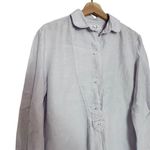 Claridge + King linen Lavender Scalloped Edges Lagenlook Romantic tunic Large‎ Purple Photo 10