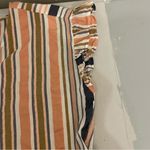 Loft Vertically striped Flared Bottom Ruffled Sleeve Flared Bottom Size Med Photo 4