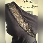 Nicki B One Shoulder Sheer Cut Side Slit Black Formal Gown Size M Photo 6