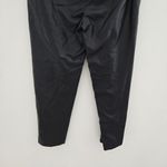 Madewell  x Aimee Song Slim Tapered Fairbanks Pants in Faux Leather Black Size 10 Photo 9