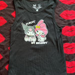 Sanrio my melody kuromi black ribbed tank top S Photo 0