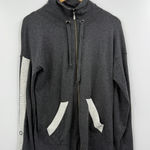 Kinross Cashmere Charcoal Gray Mock Neck Zip Up Sweater Jacket Size M Size M Photo 0