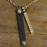 Henri Bendel Layered Stacking Crystal Pendant Necklace Photo 3