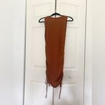 Amazon BTFBM Sleeveless Bodycon Ruched Dress Side Drawstring Tan Brown Tank Photo 8