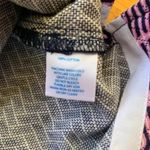 Southern Tide Pink Navy Crop Top Blouse Shirt Cotton Cap Sleeve Back Zip, Size L Photo 10