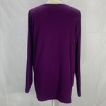 st. john's bay St. John’s Bay Long Sleeve Purple Essential Crew Neck Tee Top Size 2X Photo 7