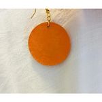 Southwest Style Bright Sunset Earrings Orange Handmade Round Lightweight Summer‎ Photo 1