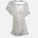 Selfie Leslie  whimsy coquette ruffle Hem Dress White Soft-Girl Bridal Mini XS Photo 4