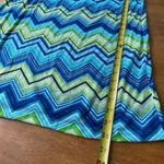 Lily Bleu‎ Sz L Strapless Chevron Maxi Casual Dress Neon Striped Belted Green Size L Photo 5