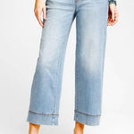 Chico's  Wide Leg Pull On Ankle Crop High Rise Jeans Size 14 Photo 0
