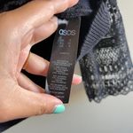 ASOS Sweater With V Neck And Lace Bell Sleeve Black Womens Size 4 Top Photo 6