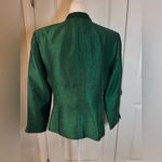 Le Suit Petite 12P Green Skirt Suit Old Money Classic Holiday Elegant Church Photo 5