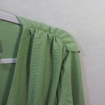 ASOS  DESIGN Plunge Mini Dress with Wrap Drape Skirt Sage Green Size 10 Photo 7