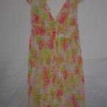 Victoria's Secret Victoria Secret S Pink Lime Floral Nightie Negligee Photo 0