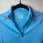 Saucony  Athletic 1/4 Zip Pullover Shirt Top Blue Running Reflective Womens Small Photo 2