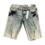 Dollhouse Denim Jean Shorts Womens Juniors Size 1 Distressed Light Washed NWT Photo 0