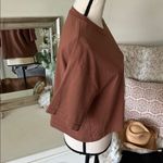 Los Angeles Apparel  USA made brown boxy crop cotton tee shirt OS​ Photo 5