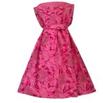 Lilly Pulitzer  Stunning Silk/Cotton Blend Pink Print Strapless Fully Lined Dress Photo 3