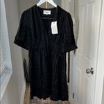Ba&sh NWT Daniela Short Sleeve Mini Dress Black Marbled Size 3 / Large $250 Photo 4