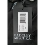 Badgley Mischka  Houndstooth Puffer Coat Jacket Women's M/M Black White Belted Photo 4