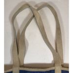 Eddie Bauer  Reversible Canvas Tote Denim/Stripe W/ Faux Suede Trim/Handles Photo 1