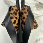 LAFAYETTE 148 NEW YORK Iris Thong Sandal Teak Multi Black Leather Leopard Sz 39 Photo 6