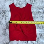 Active USA  Red Ribbed Knit V Neck Twist Tie Crop Top tank size medium Photo 5