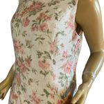 Sag Harbor VINTAGE 1990'S PETITE BEIGE, PINK & GREEN FLORAL PRINT DRESS (12P) Photo 7