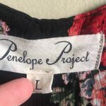 Penelope project large black long sleeved floral top Photo 3