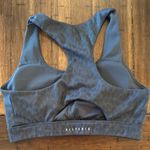 ALLFENIX Leopard Blue and Black Racerback Sports Bra Moisture Photo 1