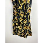 ASTR The Label Mini Dress Chain Reaction Black Gold Chain Print Tie Back Photo 12