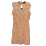 Bebe Y2K  barbiecore coquette vintage Lace High-Neck Key-Hole Mini Dress, Size M Photo 1